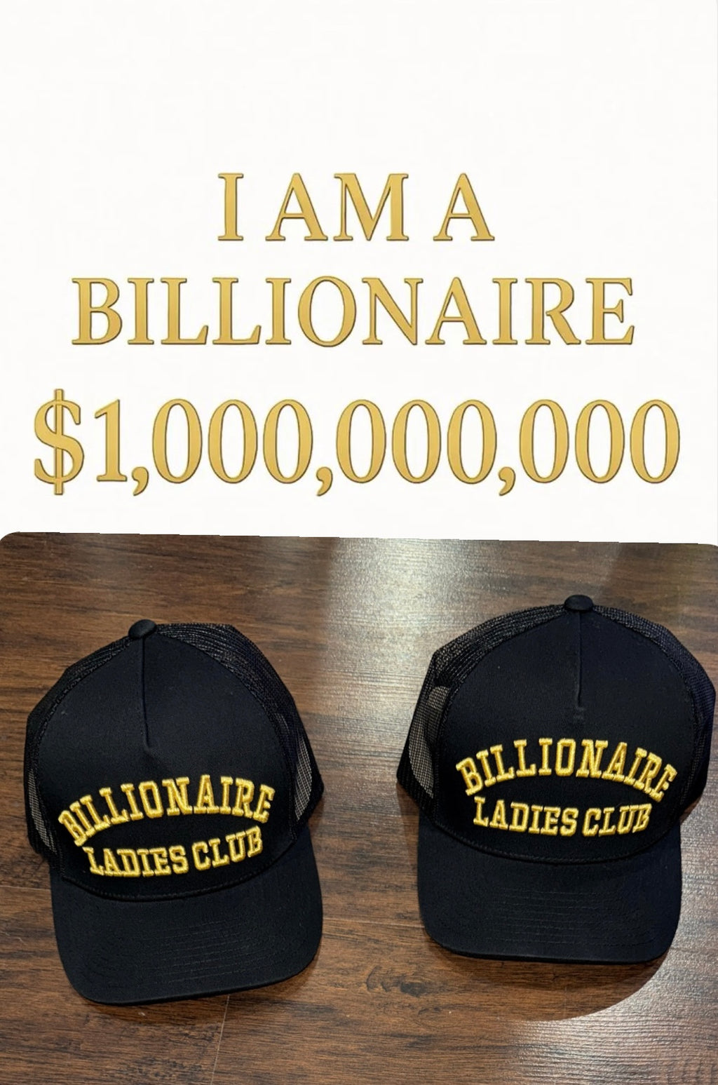BILLIONAIRE TRUCKER SNAP BACK HAT