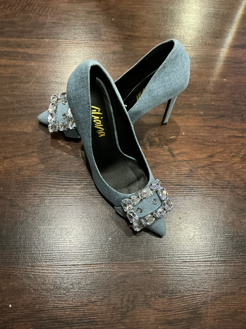 SCANDALOUS-24 Denim Heel