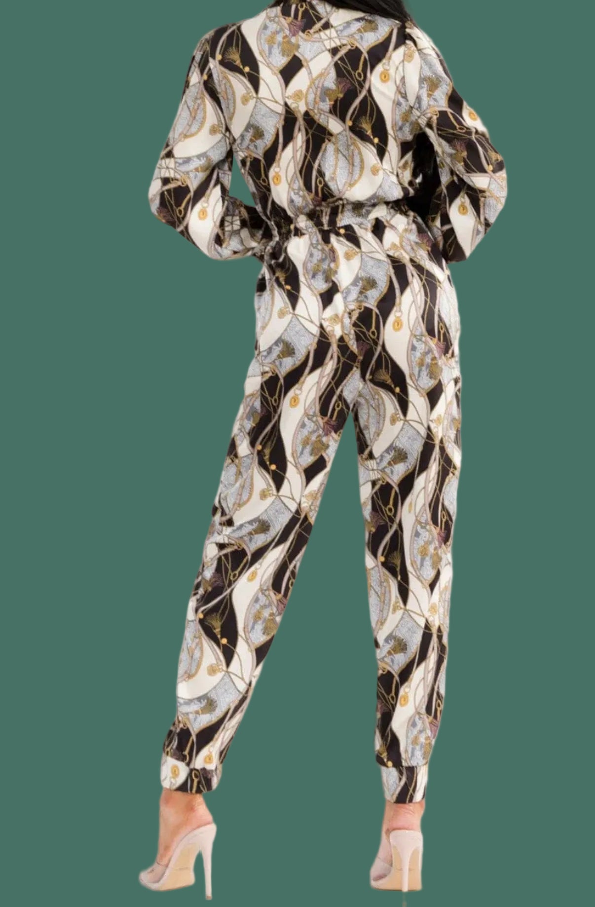 “Surplice” Jogger Jumpsuit