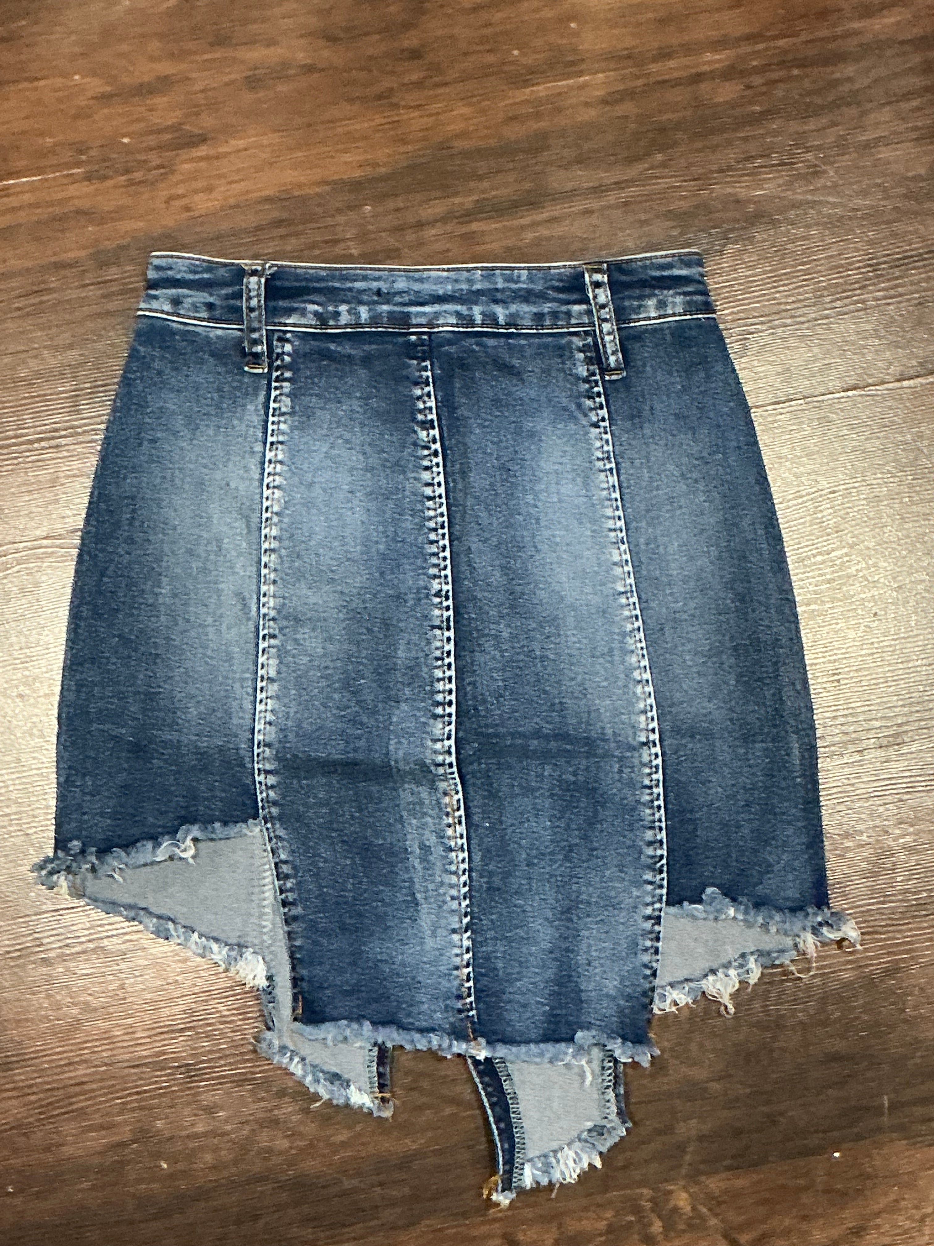 CUTTING EDGES DENIM LUX SKIRT