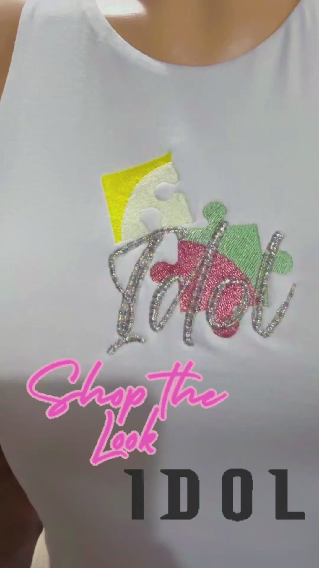 IDOL PIECES EMBROIDERED TOP