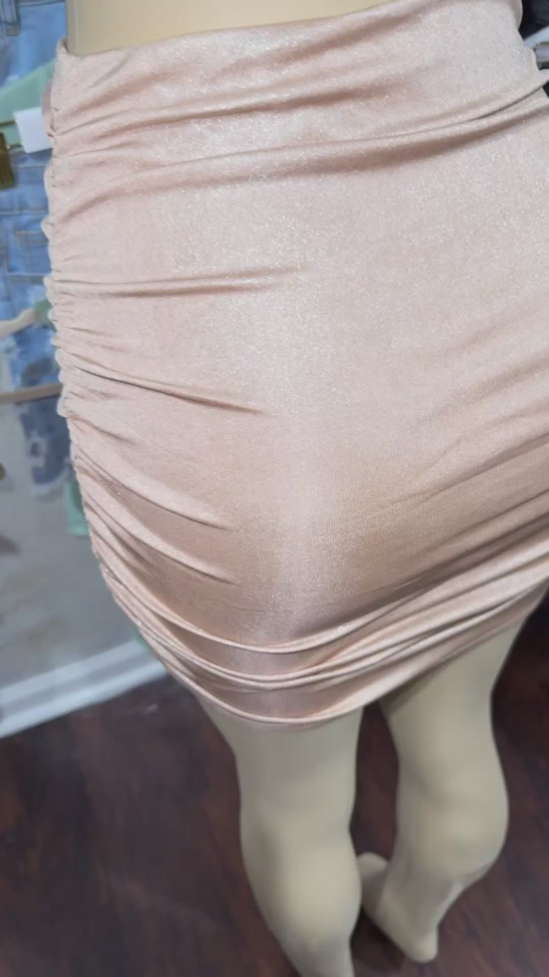 INFINITY LACED UP SHIMMER SKIRT SET